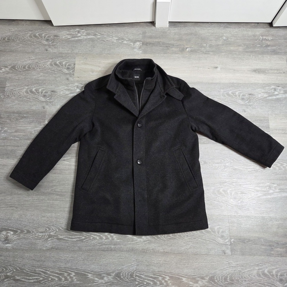 Men's Hugo Boss Cashmere Wool Overcoat Size 44R